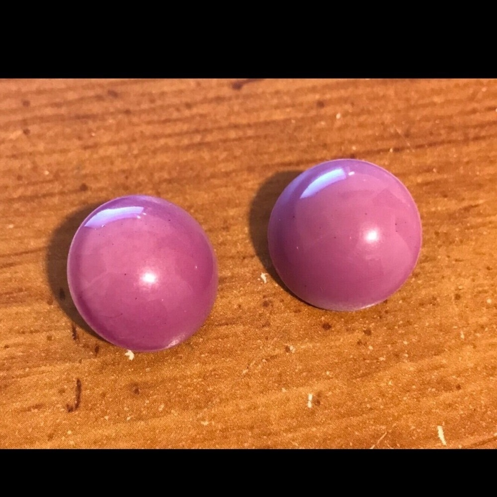 Vintage Clip-On Purple Earrings